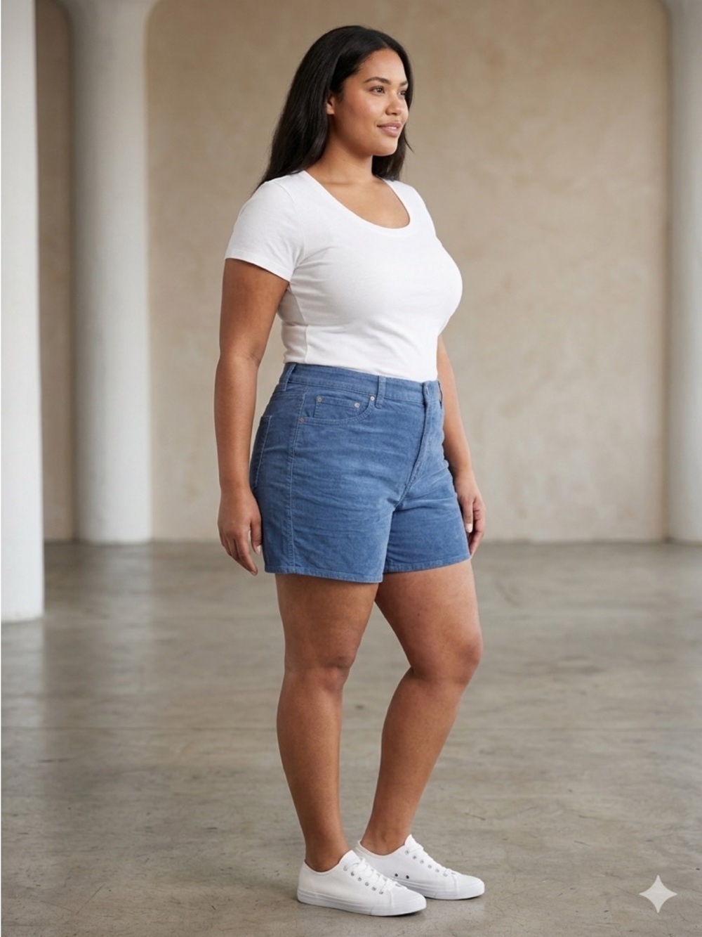Gap Blue Corduroy Cut-Off Shorts - Size 16 - New With Tags